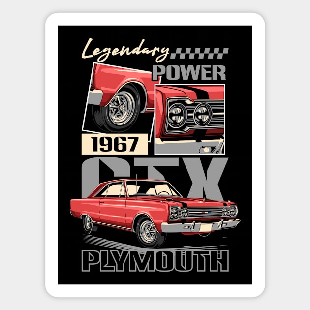 Plymouth GTX 426 Hemi Car Magnet by milatees